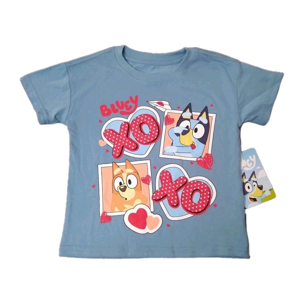 Bluey T Shirt Size 3T Toddler Boys Girls Bingo Dog Puppies XOXO Cartoon BBC